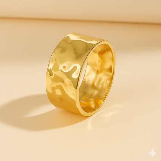 SOLARA · Pulseira Dourada Texturizada (Aço Inoxidável)