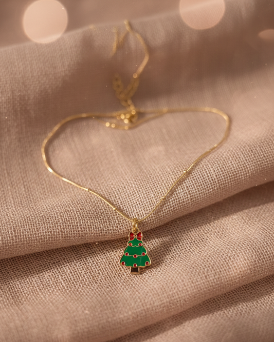 ÁRVORE DE NATAL • COLAR EM AÇO INOXIDÁVEL