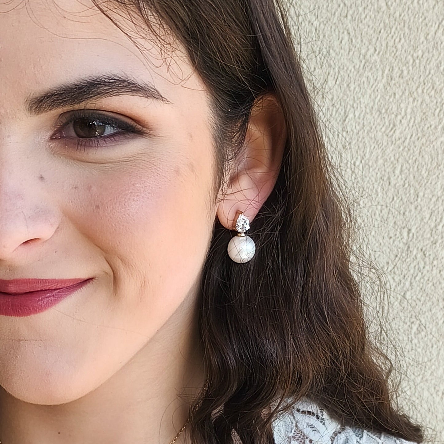 Brincos Lumière Perle Étoile