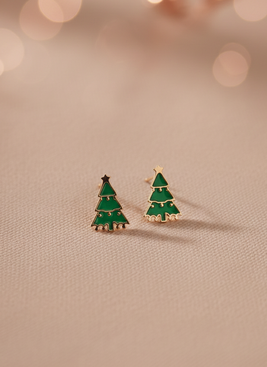 PINHEIRO DE NATAL • Brincos em Aço Inoxidável