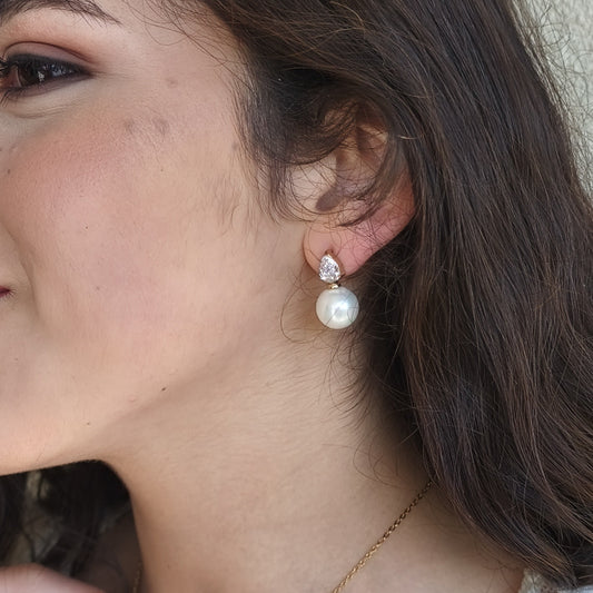 Brincos Lumière Perle Étoile