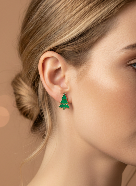 PINHEIRO DE NATAL • Brincos em Aço Inoxidável